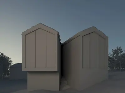 Exterior House Scene 5 - Winter Snow Cabin 3D model