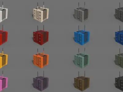PBR Sci-Fi Building A 01-10 3D Model Pack