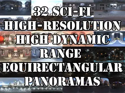 32 Sci-Fi HDRIs - 8192x4096x32bit hdr Texture