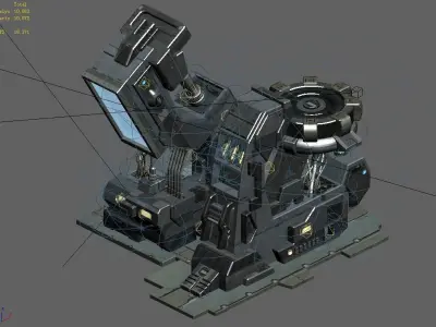 Machinery - spacecraft - functional objects 012 3D model