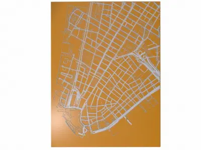 New York USA Streets and roads 3D model