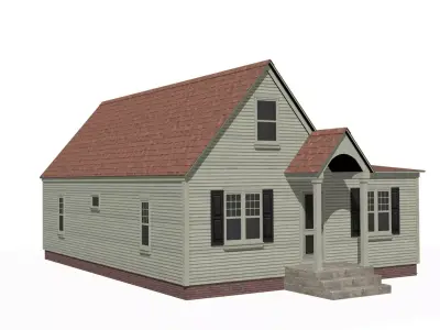 House Low-poly 3D model 28