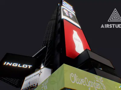 Times Square Building Low-poly 3D model