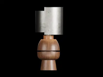 Chios Oak Two Lamp Low-poly 3D model