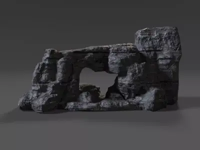 Cliff Rock 009 Low-poly 3D model