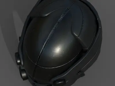 Helmet military combat soldier armor  Low-poly 3D model 4