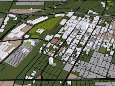 Las Vegas City USA Low-poly 3D model