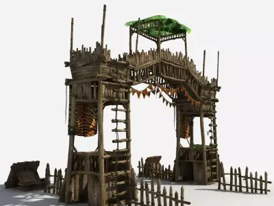 Gate Guard Tower 3D model