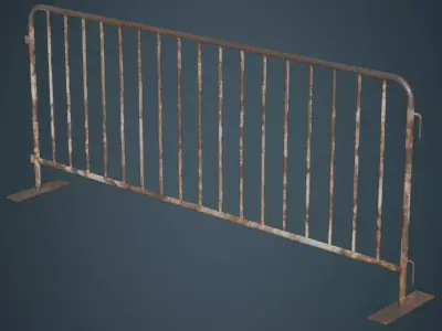 Crowd Barrier 3B Low-poly 3D model