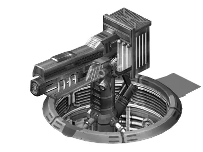 Spaceship - Ground Fort 03 3D model