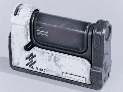 Sci-Fi Container Device Low-poly 3D model