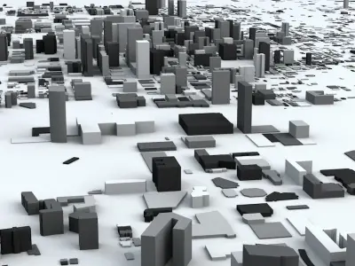 Philadelphia Downtown Streets and Buildings 3D model