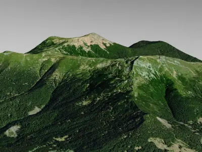 Mountain landscape Pop Ivan Ukraine 3D model