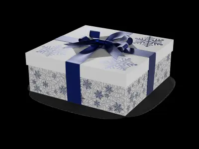 Gift Packaging Christmas Gift Box with Window 3D model