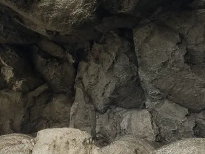 Cliff Rocks 01 Low-poly 3D model