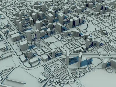 San Diego City  California United States 3D print model