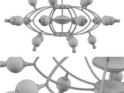 Queen molecule Low-poly 3D model