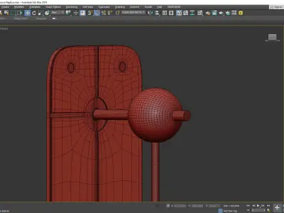 DEPEND wall light with brass finish and glass ball Low-poly 3D model