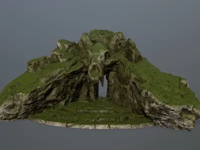 Skull Gate 14 Low-poly 3D model