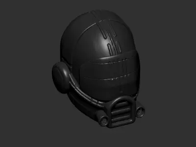 helmet high poly sculpt 3d printable ver 7 3D model 3D model 63