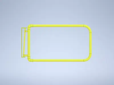 Self-closing gate 3D model