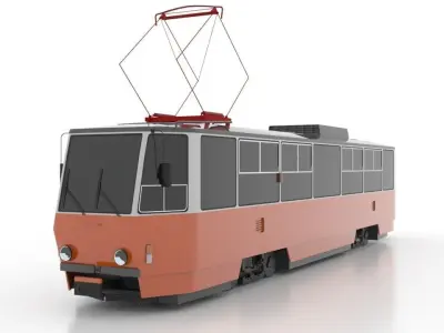 Tatra T6A2SF Low Low-poly 3D model