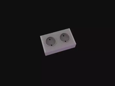 White Socket Low-poly 3D model