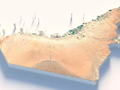 UAE Terrain Country 3D model