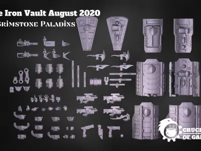 Brimstone Paladins pre-supported modular miniatures kit 3D print model