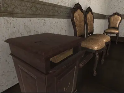 Antique Room Low-poly 3D model