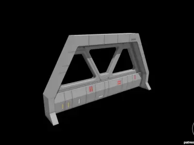 Star Wars Star Destroyer Bridge Windows Diorama for figures 3D print model