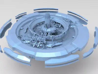 Future Island city base 1 3D model