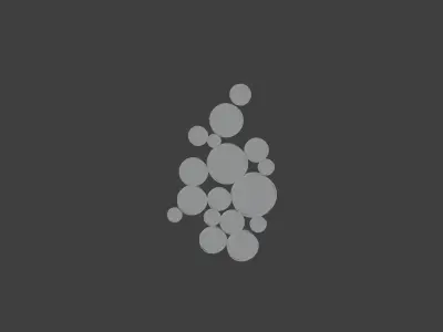 Mirror room with plants and mirrors Low-poly 3D model