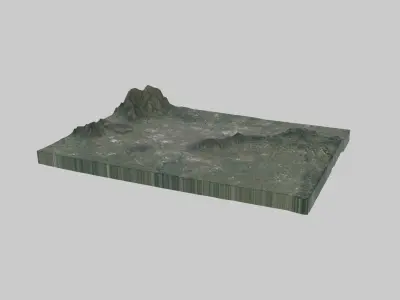 Torino City Low-poly 3D model