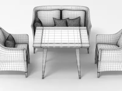 Dedon Summerland Set 3D model