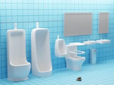 Toilet Diorama PACK 5m-1 3D print model