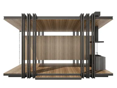 Pergola Barbecue 1 3D model