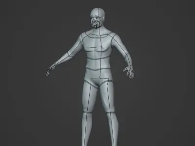 Humanoid Robot Rigged - Cartoon Character Low-poly 3D model