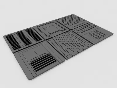 SCI FI PANEL MODEL X 6  3D model
