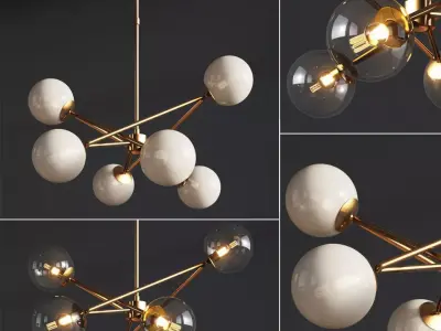 Turenne Large Dynamic Chandelier Circalighting 3D model