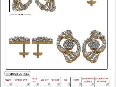 Earrings  3D print model buy
