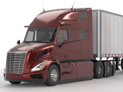Generic Semi Trailer Truck 02 3D model