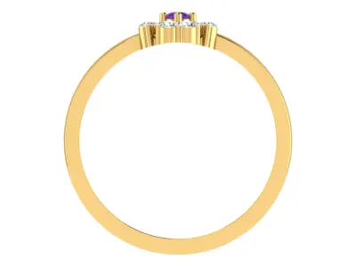 Women Ring Render 3dm STL OBJ FBX  3D print model 6