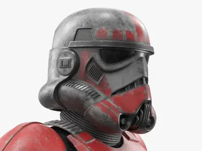  Star Wars Shock Trooper Equipped with Blaster Rifle Worn Armor 