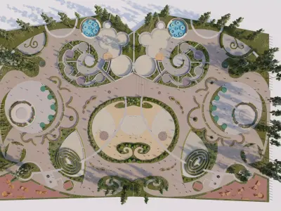 Master park-Regional park project-Private Park Landscape 3D model
