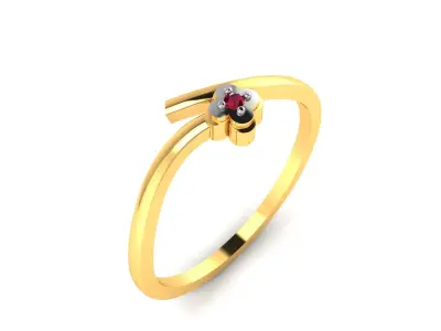 Diamond Ring For Women 3d Print Model 3D print model 64