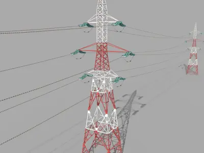 Electricity Pole Pack 3D model