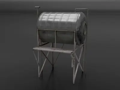 Water Tank 02 Low-poly 3D model
