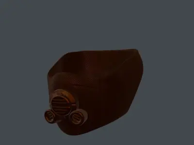 Gas mask helmet 3d model scifi Low-poly  Low-poly 3D model