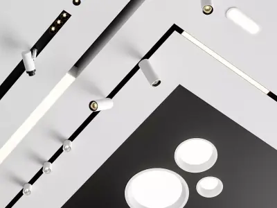 Arkoslight Set 2 ceiling with light fixtures 3D model